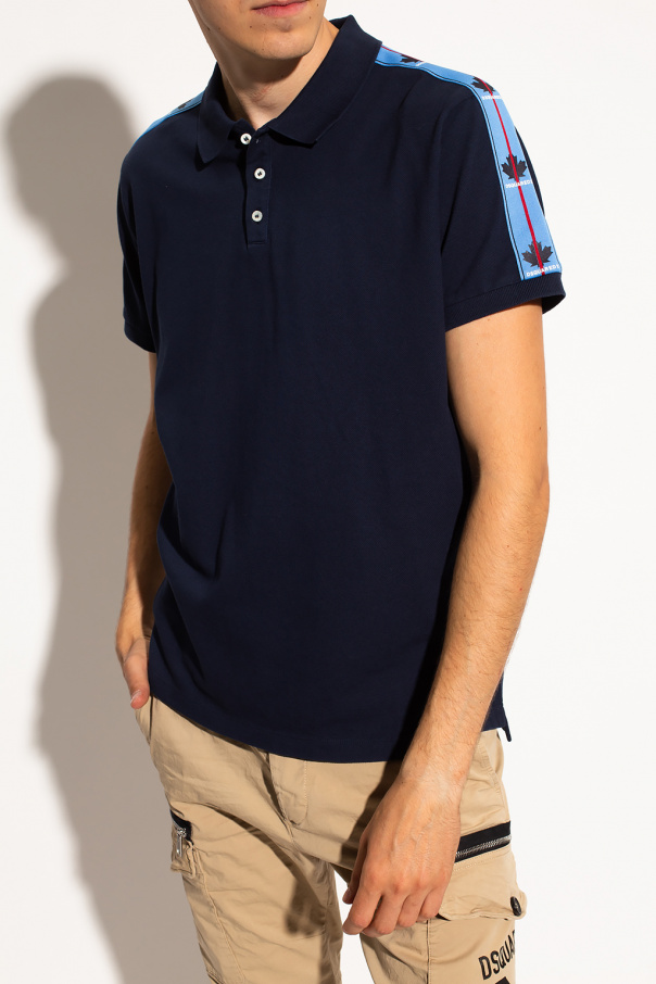 トップス DSQUARED2 20SS OVERSIZED LOGO POLO SHIRT Black Polo with logo Dsquared2 - Vitkac AS